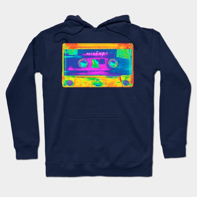 Music Mixtape Neon Hoodie by DyrkWyst